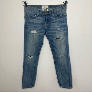 Current/Elliott Hatch Jeans Womens 26 Maternity Boyfriend Distressed Comfort